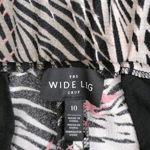 White House Black Market Womens Multicolor Wide Leg Floral Croped pants Size 10 - Picture 5 of 7